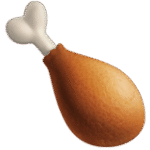 Emoji med kyllingelår til antiinflammatorisk opslagsværk